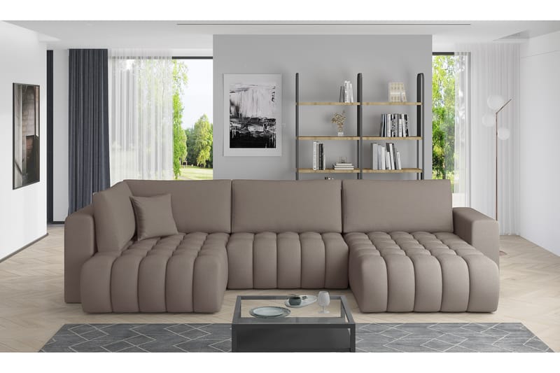 Yorktown U-sovesofa Chaiselong Højre - Gul - Møbler - Sofaer - Sovesofaer
