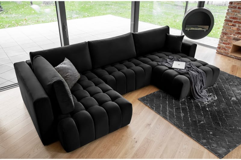 Yorktown U-sovesofa Chaiselong Højre - Mørkeblå - Møbler - Sofaer - Sovesofaer