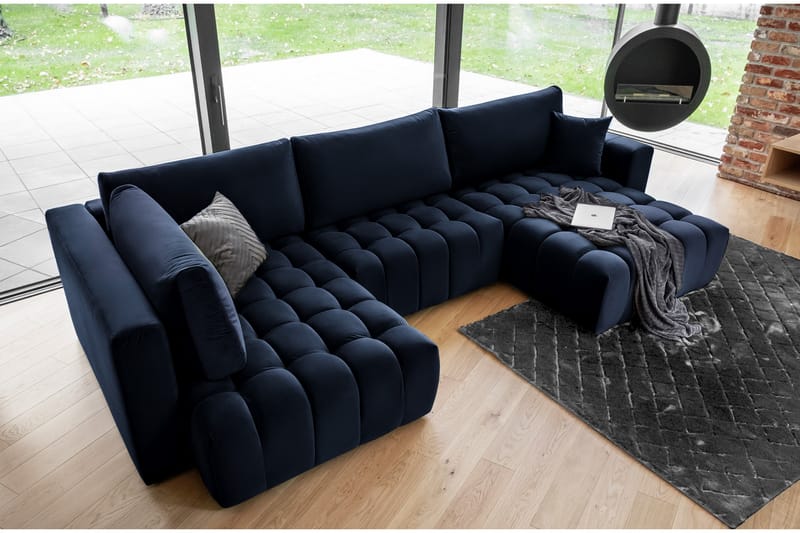 Yorktown U-sovesofa Chaiselong Højre - Mørkegrå - Møbler - Sofaer - Sovesofaer