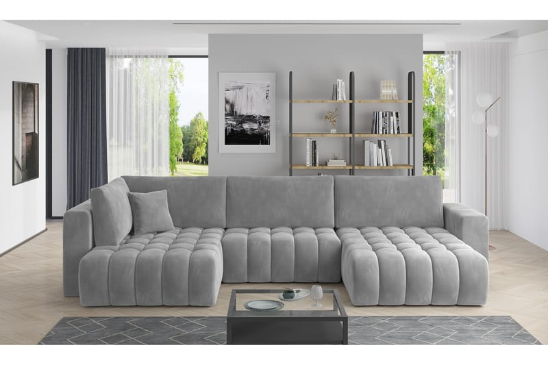 Yorktown U-sovesofa Chaiselong Højre - Mørkegrå - Møbler - Sofaer - Sovesofaer