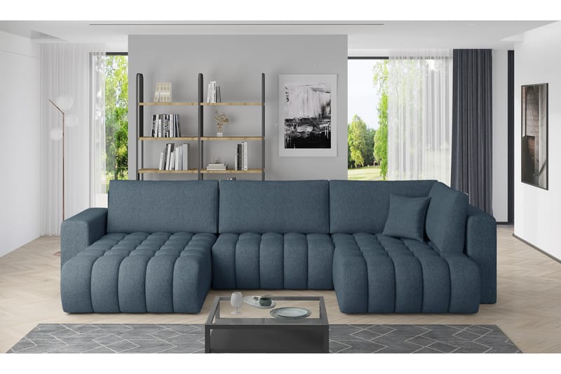 Yorktown U-sovesofa Chaiselong Venstre - Blå - Møbler - Sofaer - Sovesofaer