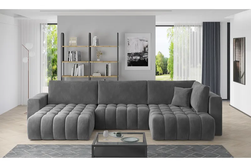 Yorktown U-sovesofa Chaiselong Venstre - Grå - Møbler - Sofaer - Sovesofaer