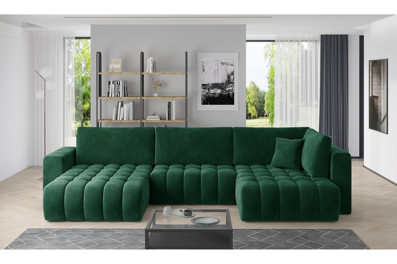 Yorktown U-sovesofa Chaiselong Venstre - Grøn - Sovesofaer - Sovesofa chaiselong