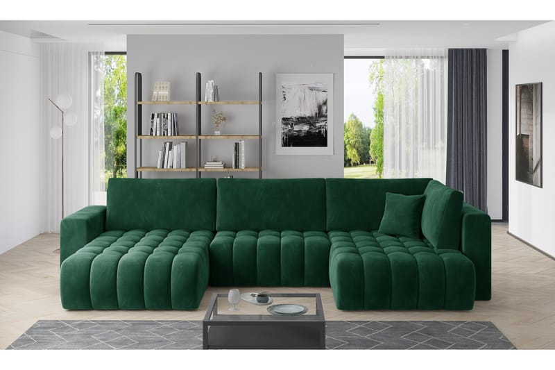Yorktown U-sovesofa Chaiselong Venstre - Grøn - Møbler - Sofaer - Sovesofaer