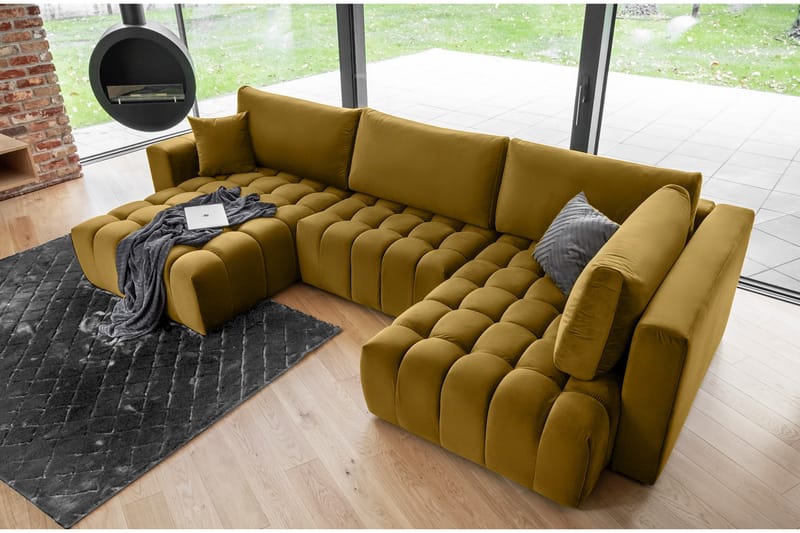 Yorktown U-sovesofa Chaiselong Venstre - Gul - Sovesofaer - Sovesofa chaiselong