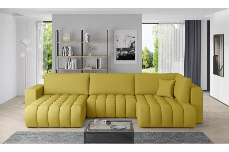 Yorktown U-sovesofa Chaiselong Venstre - Gul - Møbler - Sofaer - Sovesofaer