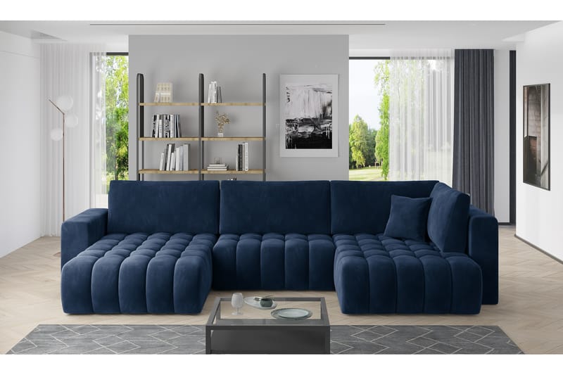 Yorktown U-sovesofa Chaiselong Venstre - Mørkeblå - Møbler - Sofaer - Sovesofaer