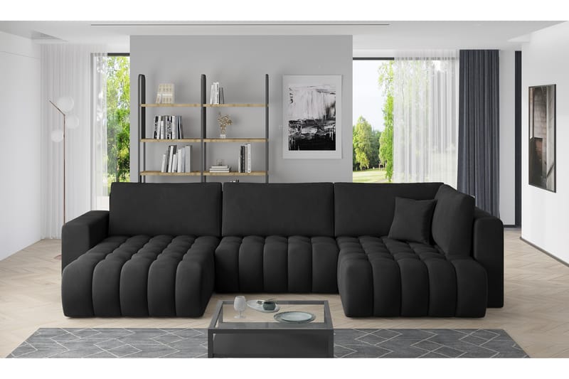 Yorktown U-sovesofa Chaiselong Venstre - Mørkegrå - Møbler - Sofaer - Sovesofaer