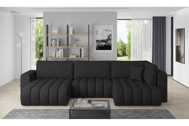 Yorktown U-sovesofa Chaiselong Venstre - Mørkegrå - Møbler - Sofaer - Sovesofaer