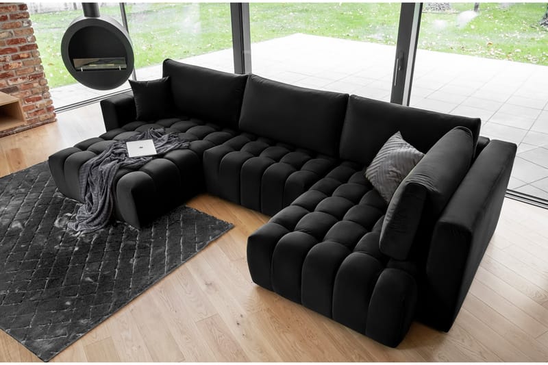 Yorktown U-sovesofa Chaiselong Venstre - Sort - Sovesofaer - Sovesofa chaiselong