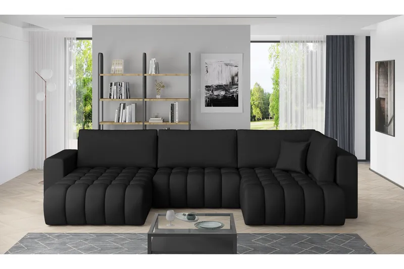 Yorktown U-sovesofa Chaiselong Venstre - Sort - Møbler - Sofaer - Sovesofaer