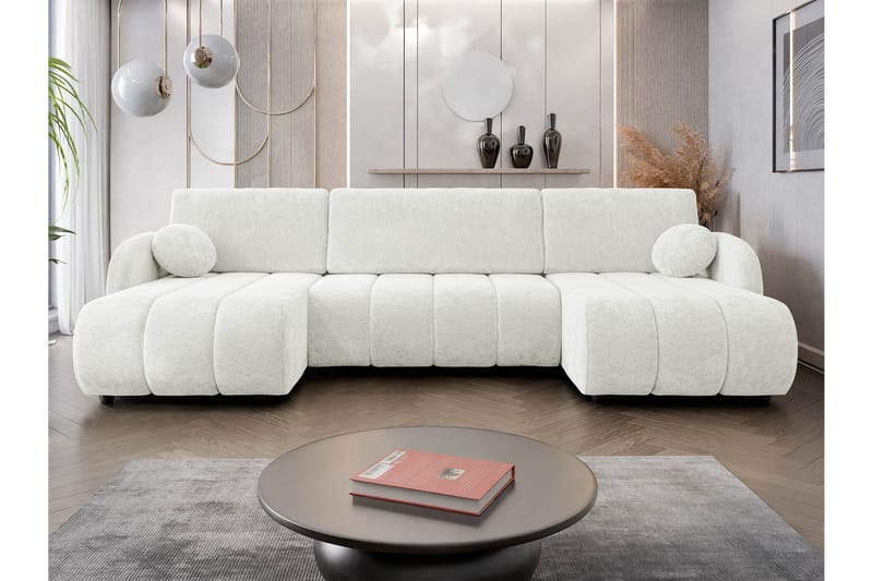 Zarania Sovesofa Dobbelt Divan 3-Personers - Hvid - Møbler - Sofaer - Sovesofaer