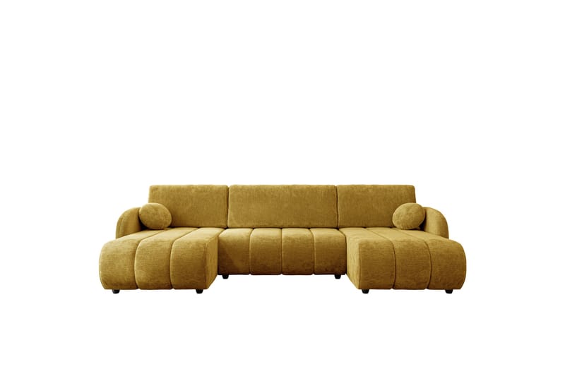 Zarania Sovesofa Dobbelt Divan 3-Personers - Gul - Møbler - Sofaer - Sovesofaer
