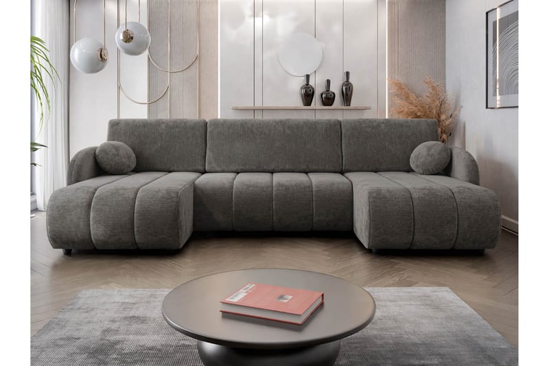Zarania Sovesofa Dobbelt Divan 3-Personers - Grå - Møbler - Sofaer - Sovesofaer