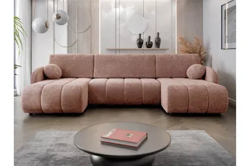 Zarania Sovesofa Dobbelt Divan 3-Personers - Lyserød - Møbler - Sofaer - Sovesofaer