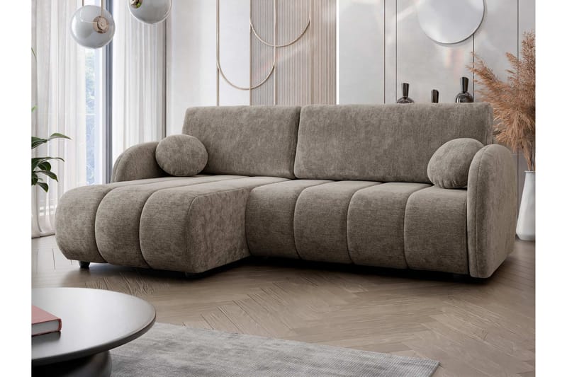Zarania Sovesofa Med 3-Sæders Divan - Brun - Møbler - Sofaer - Sovesofaer