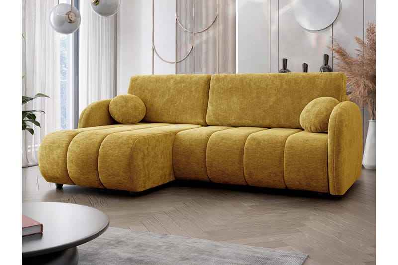 Zarania Sovesofa Med 3-Sæders Divan - Gul - Møbler - Sofaer - Sovesofaer