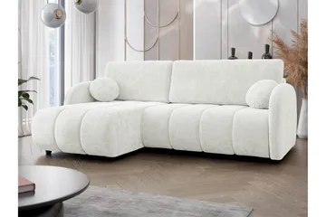 Zarania Sovesofa Med 3-Sæders Divan - Hvid - Møbler - Sofaer - Sovesofaer