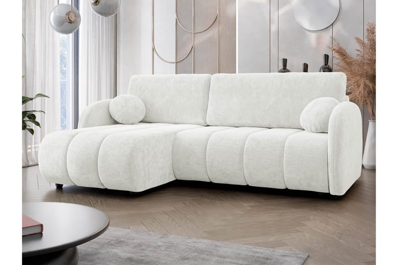 Zarania Sovesofa Med 3-Sæders Divan - Hvid - Møbler - Sofaer - Sovesofaer