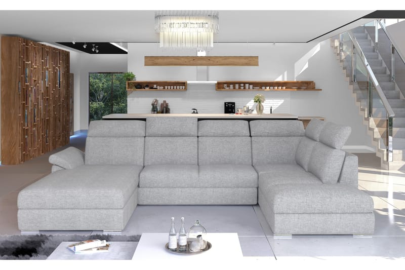 Zoana sovesofa med dobbelt sofa, Grå