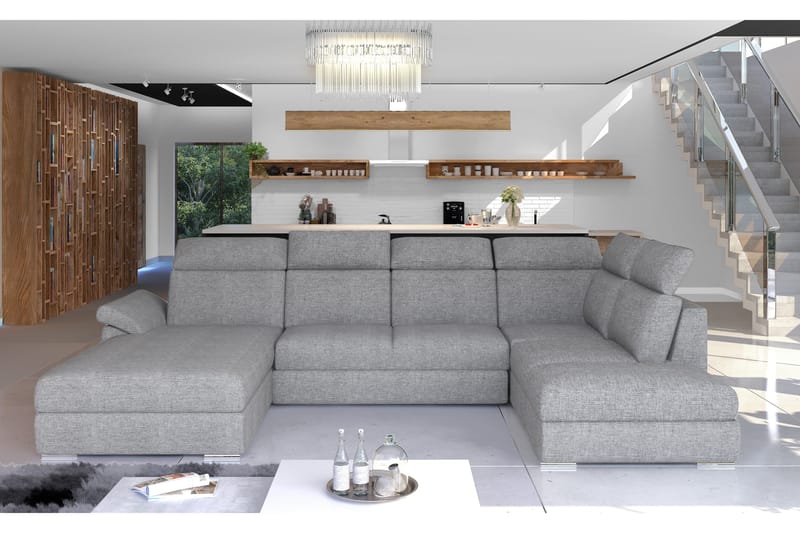 Zoana sovesofa med dobbelt sofa, Grå