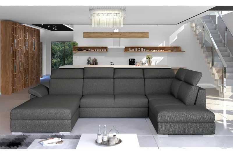 Zoana sovesofa med dobbelt sofa, Grå