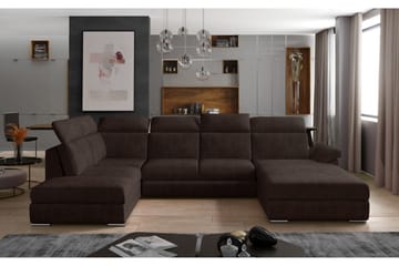 Zoana U-Sovesofa Højre - Brun - Møbler - Sofaer - Sovesofaer