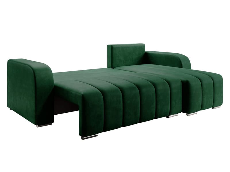 Zulueta 3-personers sovesofa med chaiselong - Lambi 04 (brun) - Møbler - Sofaer - Sovesofaer