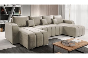 Zulueta 3-personers hjørnesofa - Beige - Møbler - Sofaer - Sovesofaer