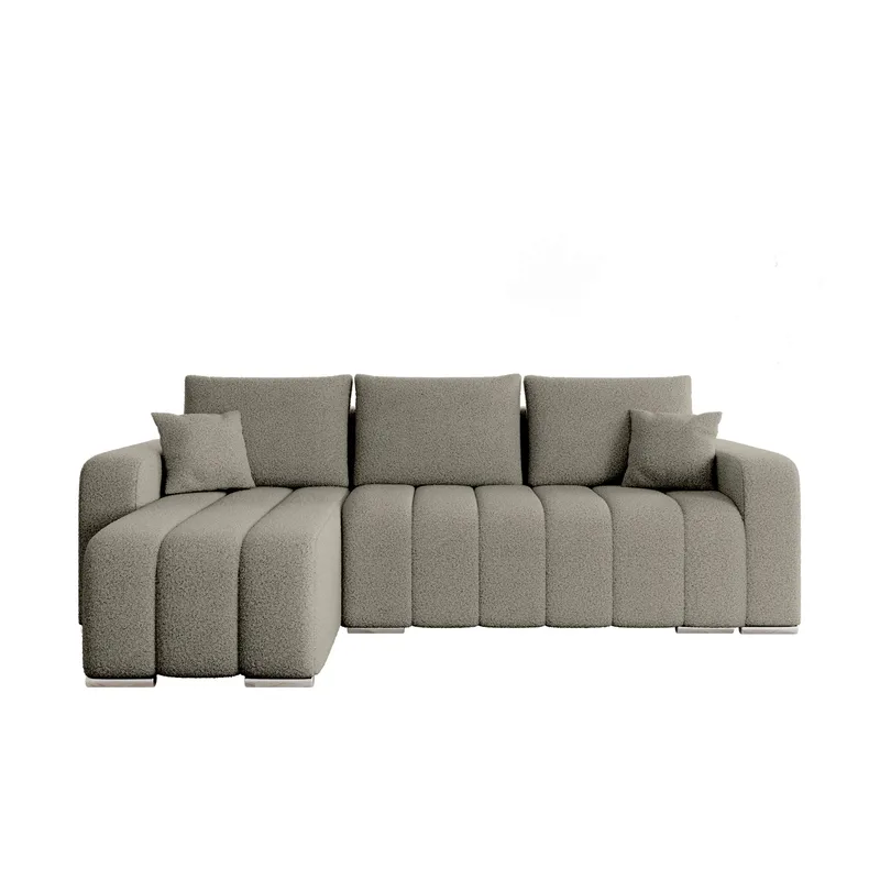 Zulueta 3-personers sovesofa med chaiselong - Lambi 03 (grå) - Møbler - Sofaer - Sovesofaer