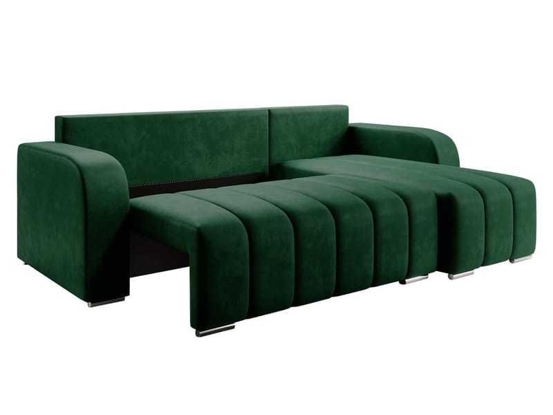 Zulueta 3-personers sovesofa med chaiselong - Lambi 04 (brun) - Møbler - Sofaer - Sovesofaer