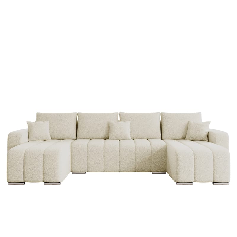Zulueta 4-personers sovesofa med dobbelt chaiselong - beige - Møbler - Sofaer - Sovesofaer