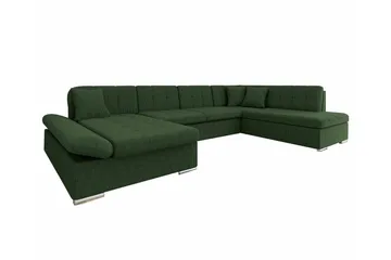 Zumar 4-sits Hörnbäddsoffa Dark green - Møbler - Sofaer - Sovesofaer
