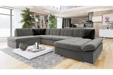 Zumar 4-personers Hjørnesovesofa - Grå - Møbler - Sofaer - Sovesofaer