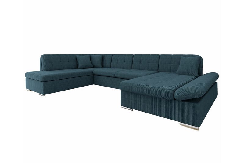 Zumar 4-personers Hjørnesovesofa - Mørkeblå - Møbler - Sofaer - Sovesofaer
