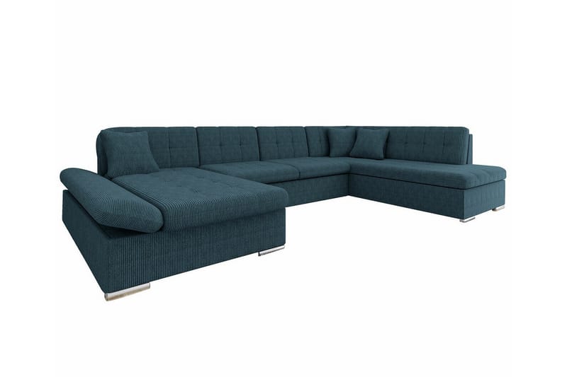 Zumar 4-personers Hjørnesovesofa - Mørkeblå - Møbler - Sofaer - Sovesofaer