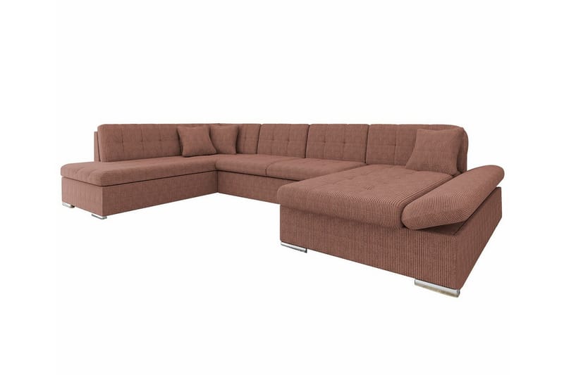 Zumar 4-personers Hjørnesovesofa - Lysebrun - Møbler - Sofaer - Sovesofaer