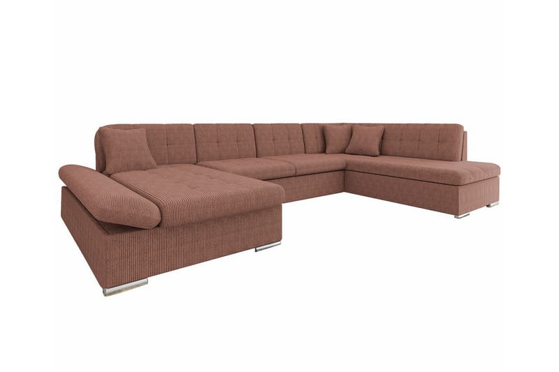 Zumar 4-personers Hjørnesovesofa - Lysebrun - Møbler - Sofaer - Sovesofaer