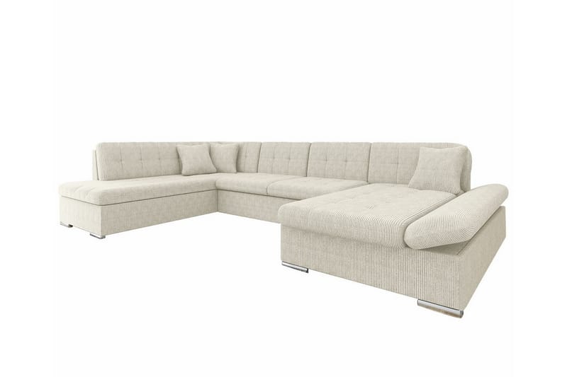 Zumar 4-personers Hjørnesovesofa - Beige - Møbler - Sofaer - Sovesofaer