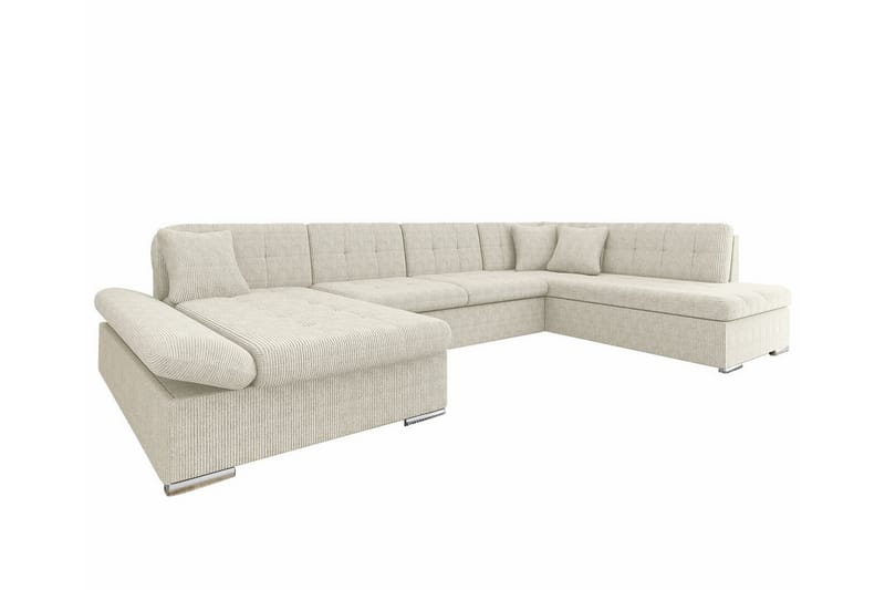 Zumar 4-personers Hjørnesovesofa - Beige/Lys beige - Sovesofaer - Hjørnesovesofa