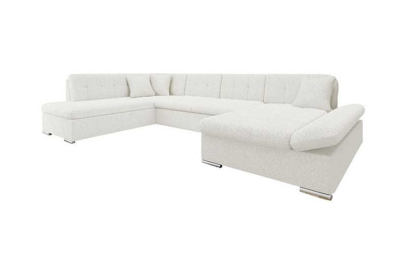 Zumar 5-personers Hjørnesovesofa - Hvid - Møbler - Sofaer - Sovesofaer