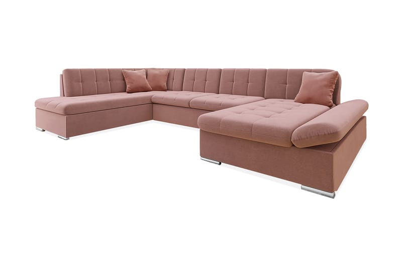 Zumar Hjørnesovesofa Chaiselong Venstre - Lyserød - Møbler - Sofaer - Sovesofaer