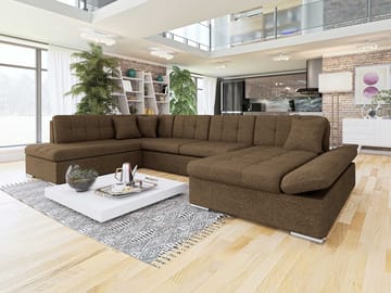 Zumar Sovesofa med chaiselong og chaiselong 5-personers - Brun - Møbler - Sofaer - Sovesofaer