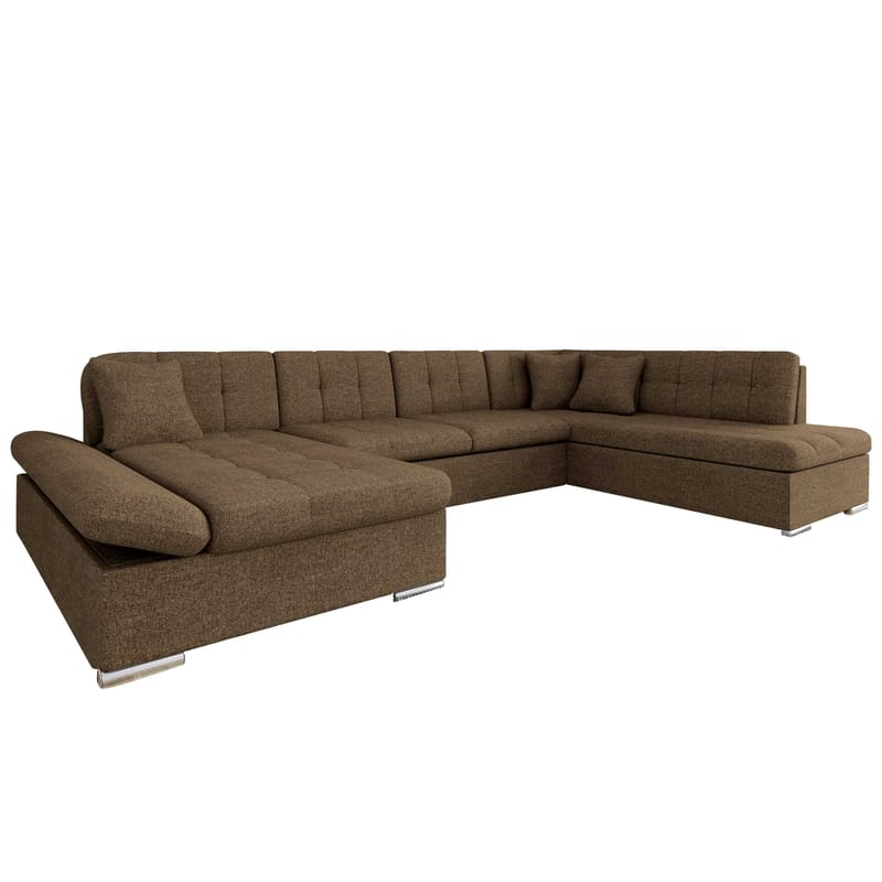 Zumar Sovesofa med chaiselong og chaiselong 5-personers, Brun