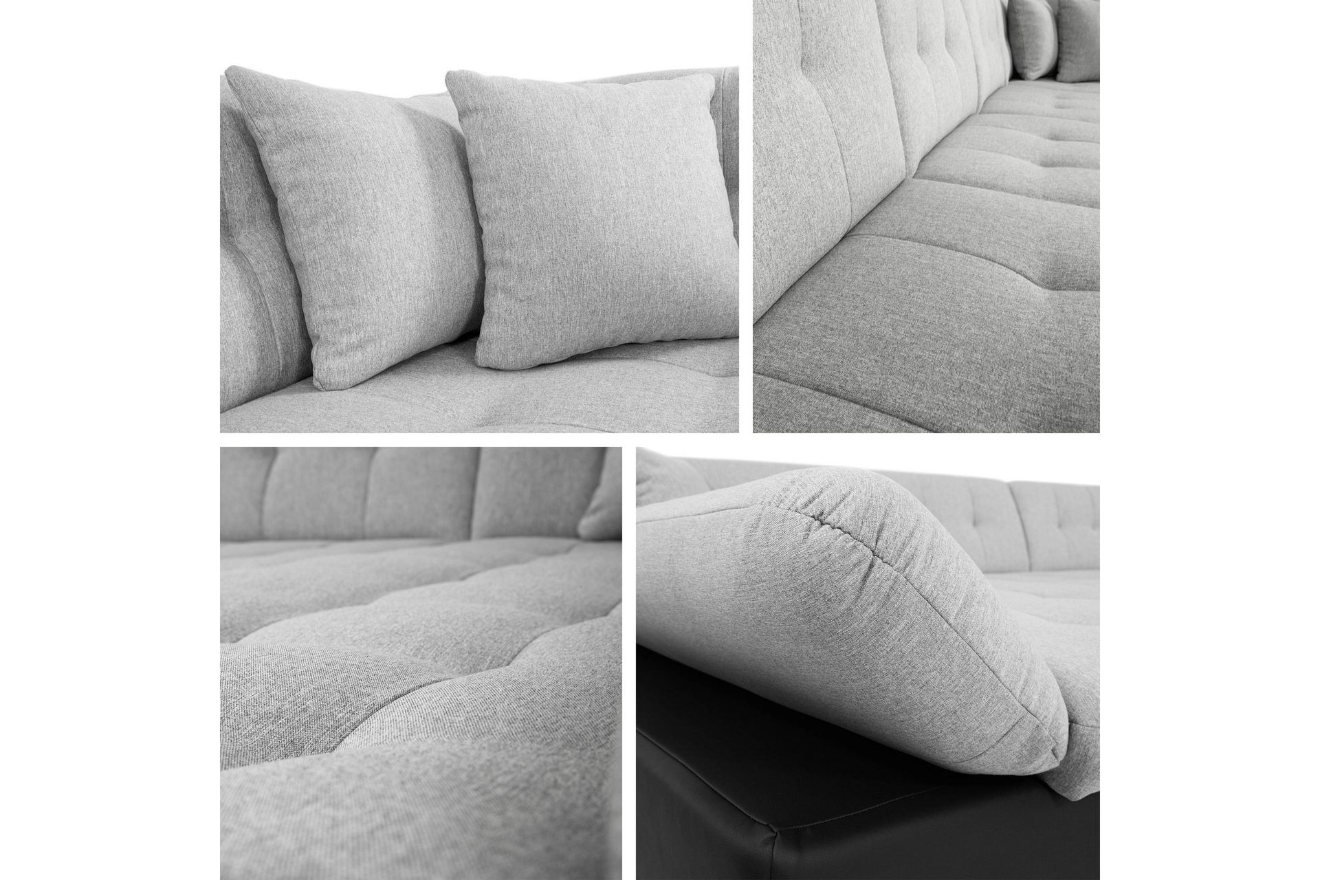 Zumar Sovesofa med Chaiselong og Dobbelt Chaiselong 4-personers i Bouclé - Rosa - Møbler - Sofaer - Sovesofaer