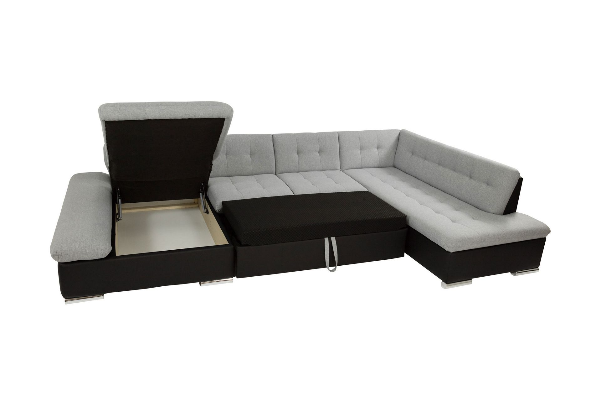 Zumar Sovesofa med Chaiselong og Dobbelt Chaiselong 4-personers i Bouclé - Rosa - Møbler - Sofaer - Sovesofaer