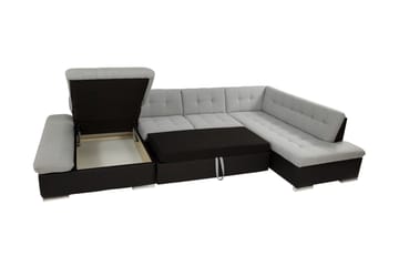Zumar Sovesofa med Chaiselong og Dobbelt Chaiselong 4-personers i Bouclé - Rosa - Møbler - Sofaer - Sovesofaer