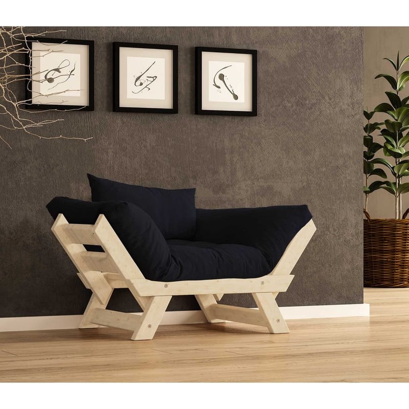 Zylar 2-personers Sovesofa, Sort/Natur