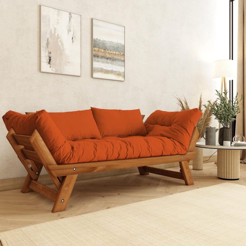 Zylar 2-personers Sovesofa, Brun/Orange