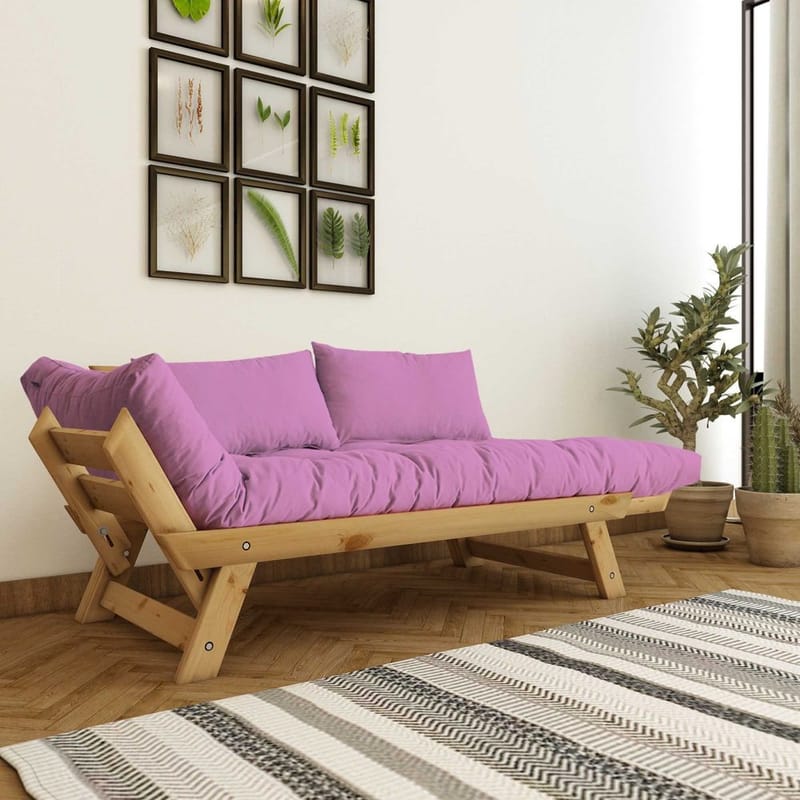 Zylar 2-personers Sovesofa - Rosa/Natur - Møbler - Sofaer - Sovesofaer